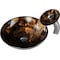 Anzzi Timbre Kindled Amber Deco-Glass Vessel Sink with Matching Faucet LS-AZ049 - alternate 1